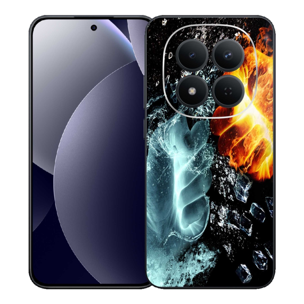 Gélový kryt mmCase na Xiaomi Redmi Note 15 Pro 5G - voda a oheň