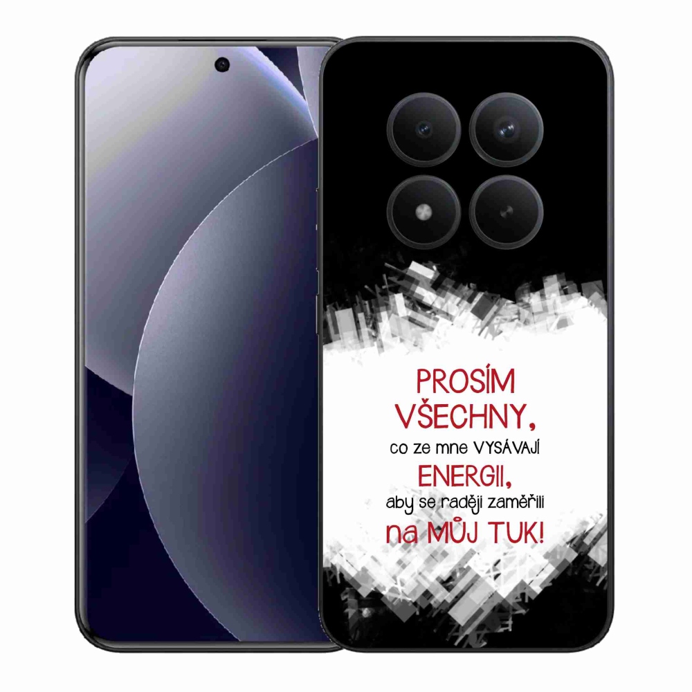 Gélový kryt mmCase na Xiaomi Redmi Note 15 Pro+ 5G/Xiaomi Poco M8 Pro 5G - vtipný text 1 červený