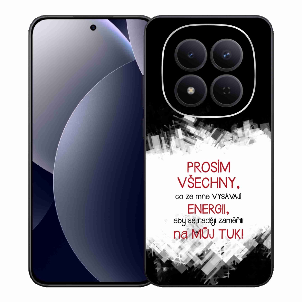 Gélový kryt mmCase na Xiaomi Redmi Note 15 Pro 5G - vtipný text 1 červený