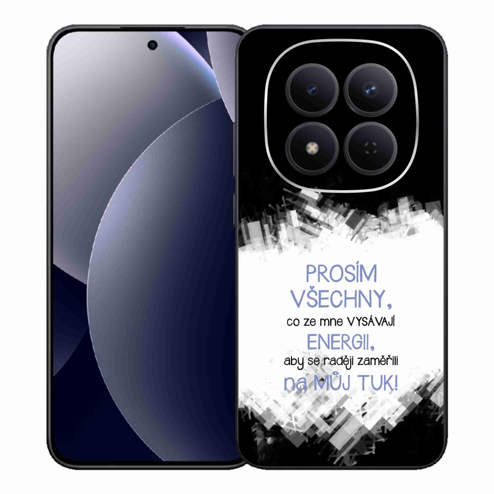 Gélový kryt mmCase na Xiaomi Redmi Note 15 Pro 5G - vtipný text 1 modrý