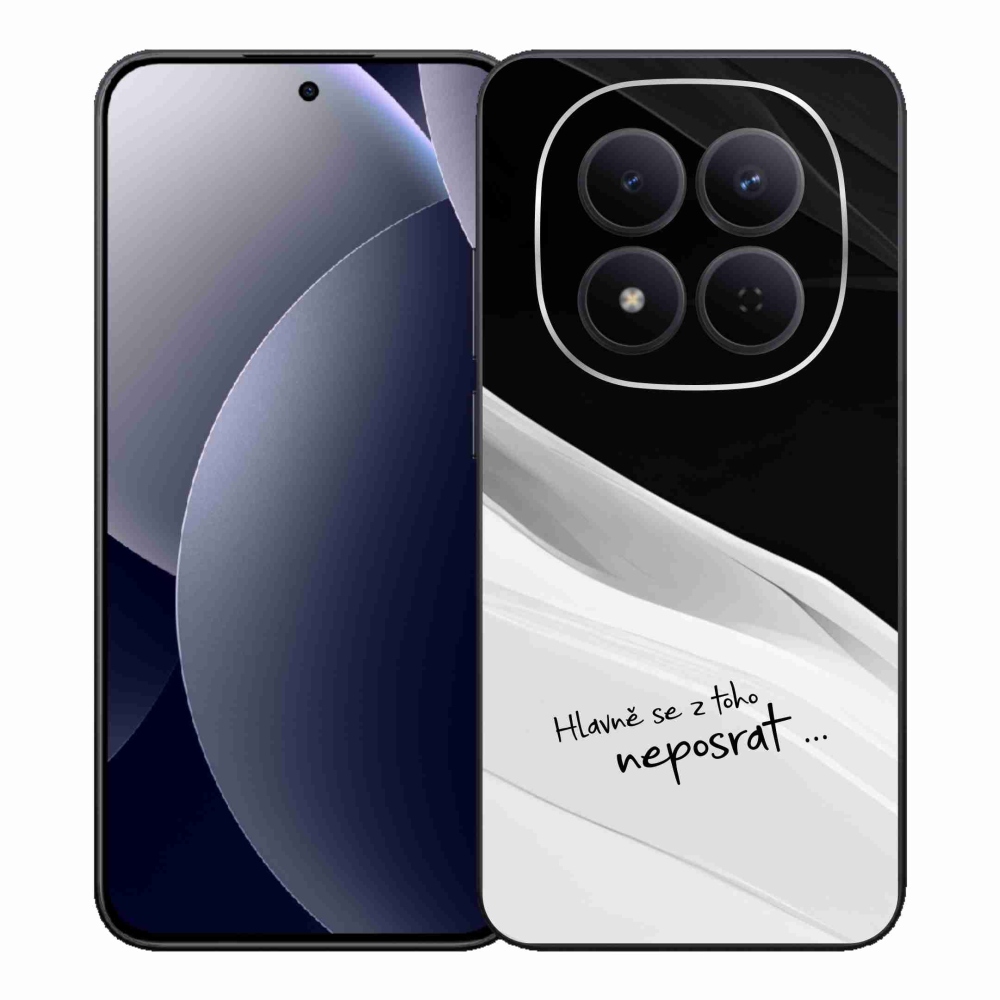 Gélový kryt mmCase na Xiaomi Redmi Note 15 Pro 5G - vtipný text 13 bieločierne pozadie