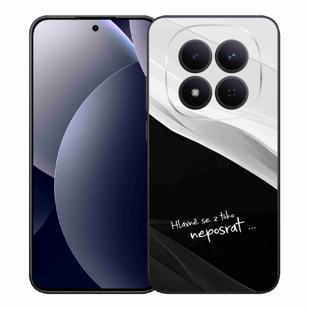 Gélový kryt mmCase na Xiaomi Redmi Note 15 Pro 5G - vtipný text 13 čiernobiele pozadie