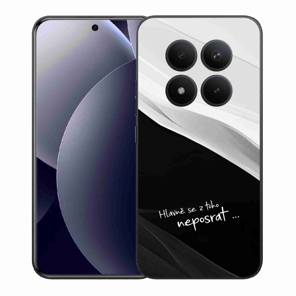 Gélový kryt mmCase na Xiaomi Redmi Note 15 Pro+ 5G/Xiaomi Poco M8 Pro 5G - vtipný text 13 čiernobiele pozadie