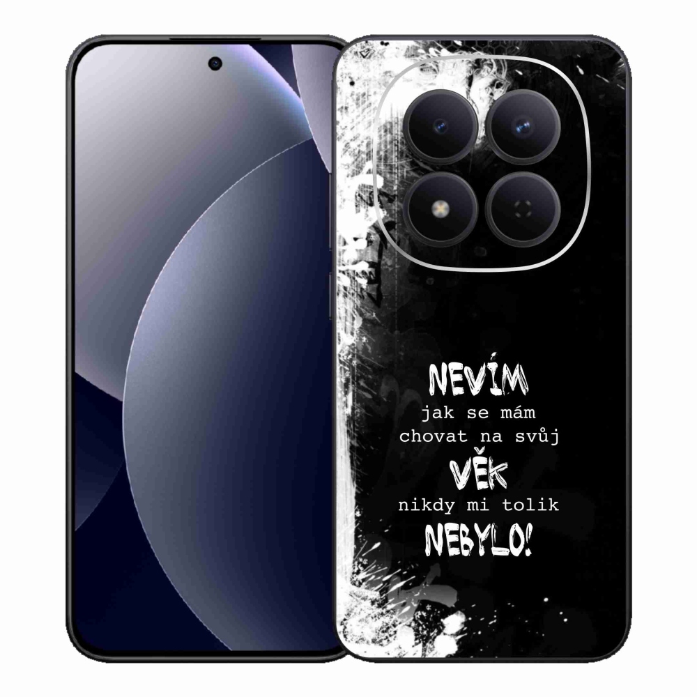 Gélový kryt mmCase na Xiaomi Redmi Note 15 Pro 5G - vtipný text 14 čierne pozadie