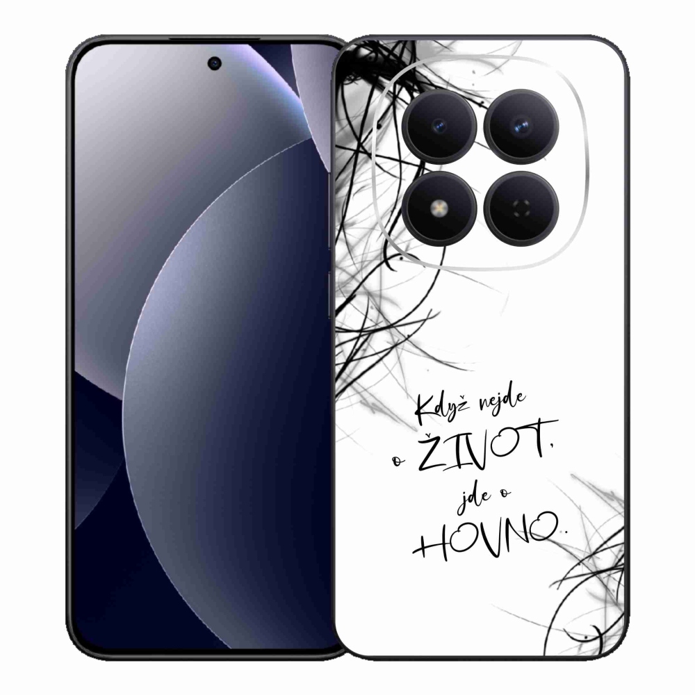 Gélový kryt mmCase na Xiaomi Redmi Note 15 Pro 5G - vtipný text 16 biele pozadie