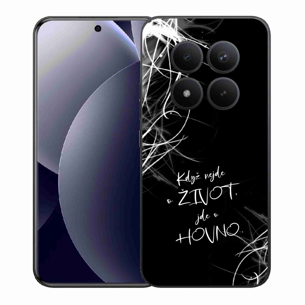 Gélový kryt mmCase na Xiaomi Redmi Note 15 Pro+ 5G/Xiaomi Poco M8 Pro 5G - vtipný text 16 čierne pozadie