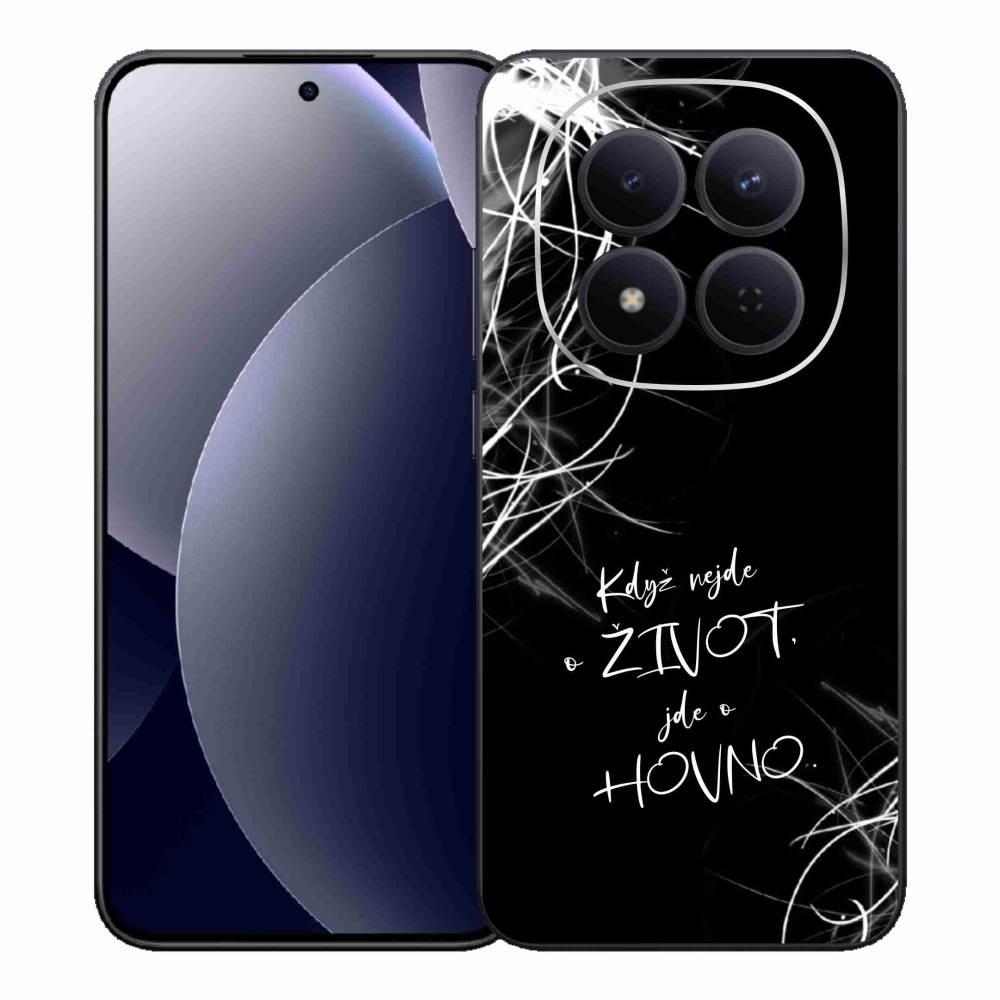 Gélový kryt mmCase na Xiaomi Redmi Note 15 Pro 5G - vtipný text 16 čierne pozadie