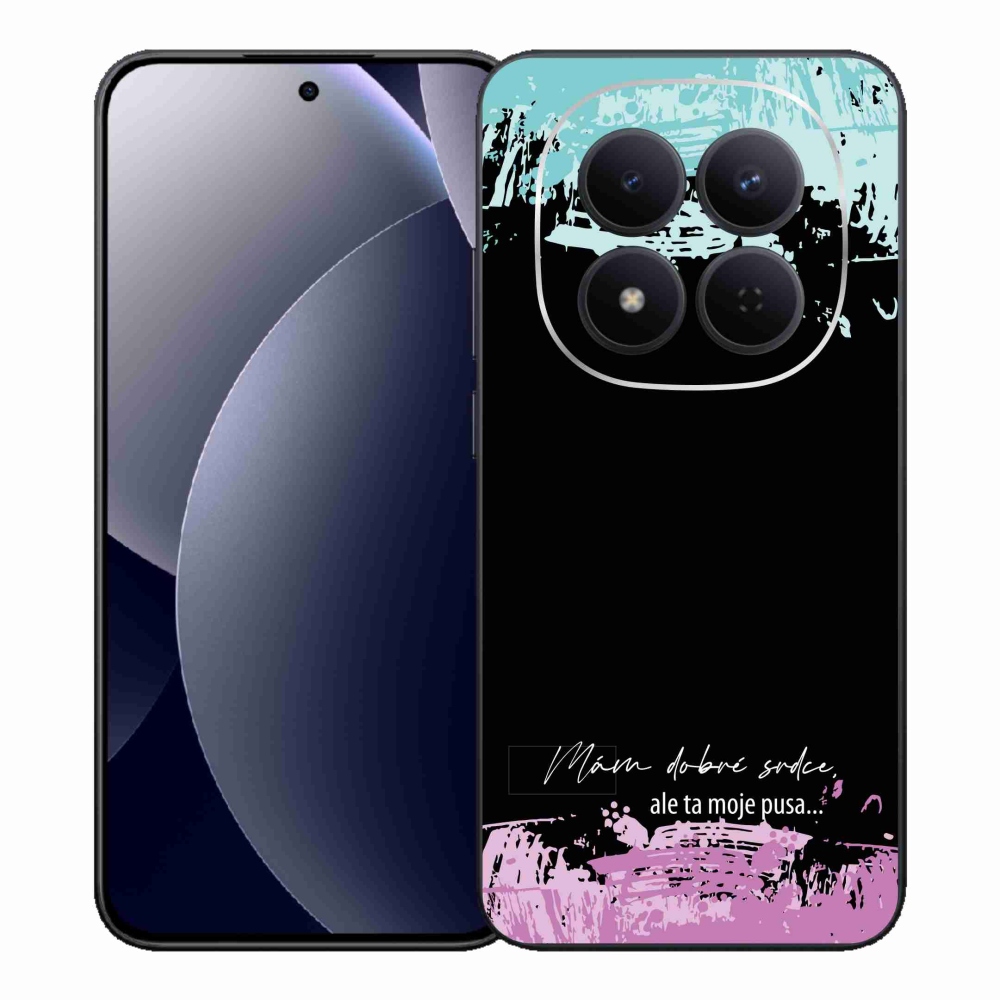 Gélový kryt mmCase na Xiaomi Redmi Note 15 Pro 5G - vtipný text 3 čierne pozadie