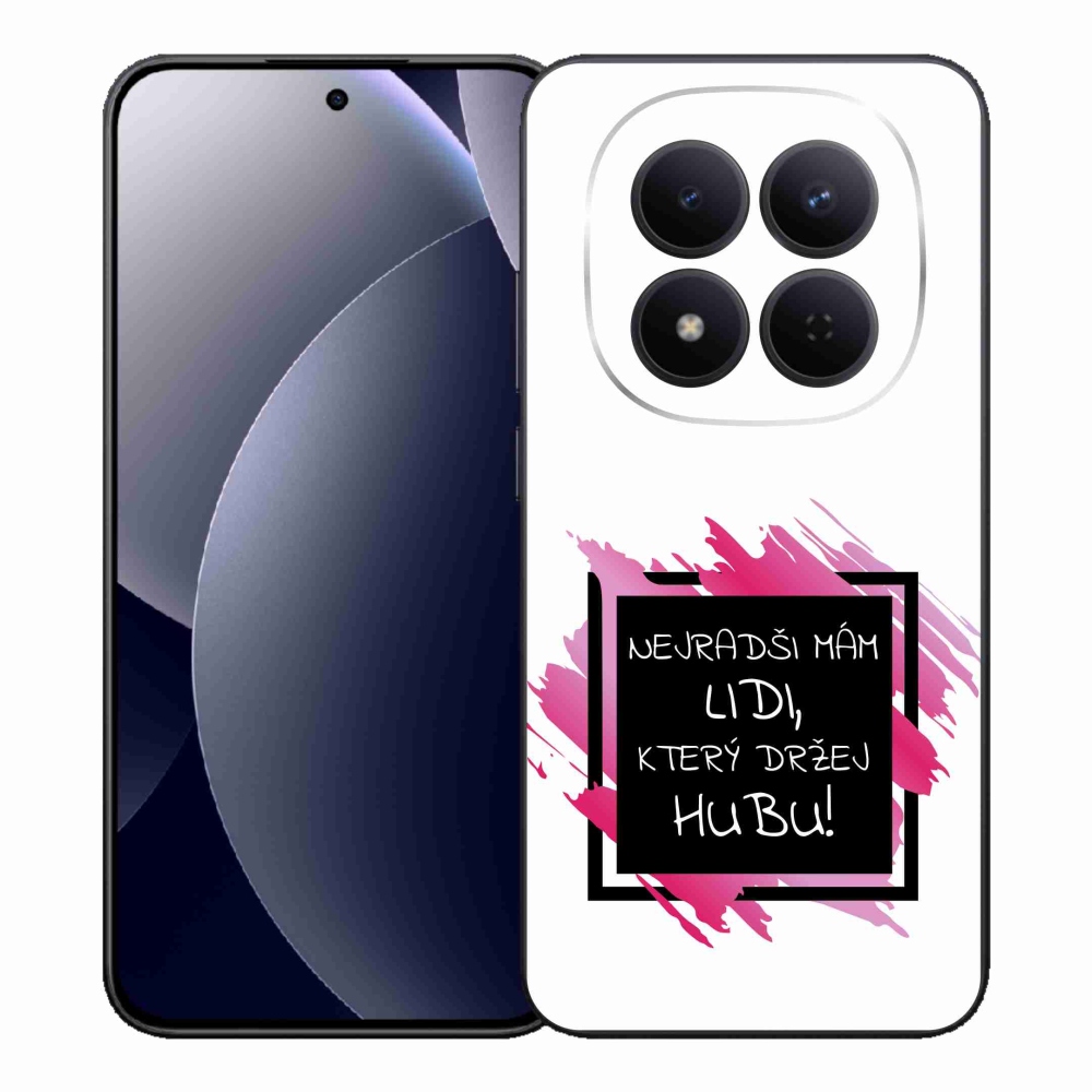 Gélový kryt mmCase na Xiaomi Redmi Note 15 Pro 5G - vtipný text 7 čiernobiele pozadie