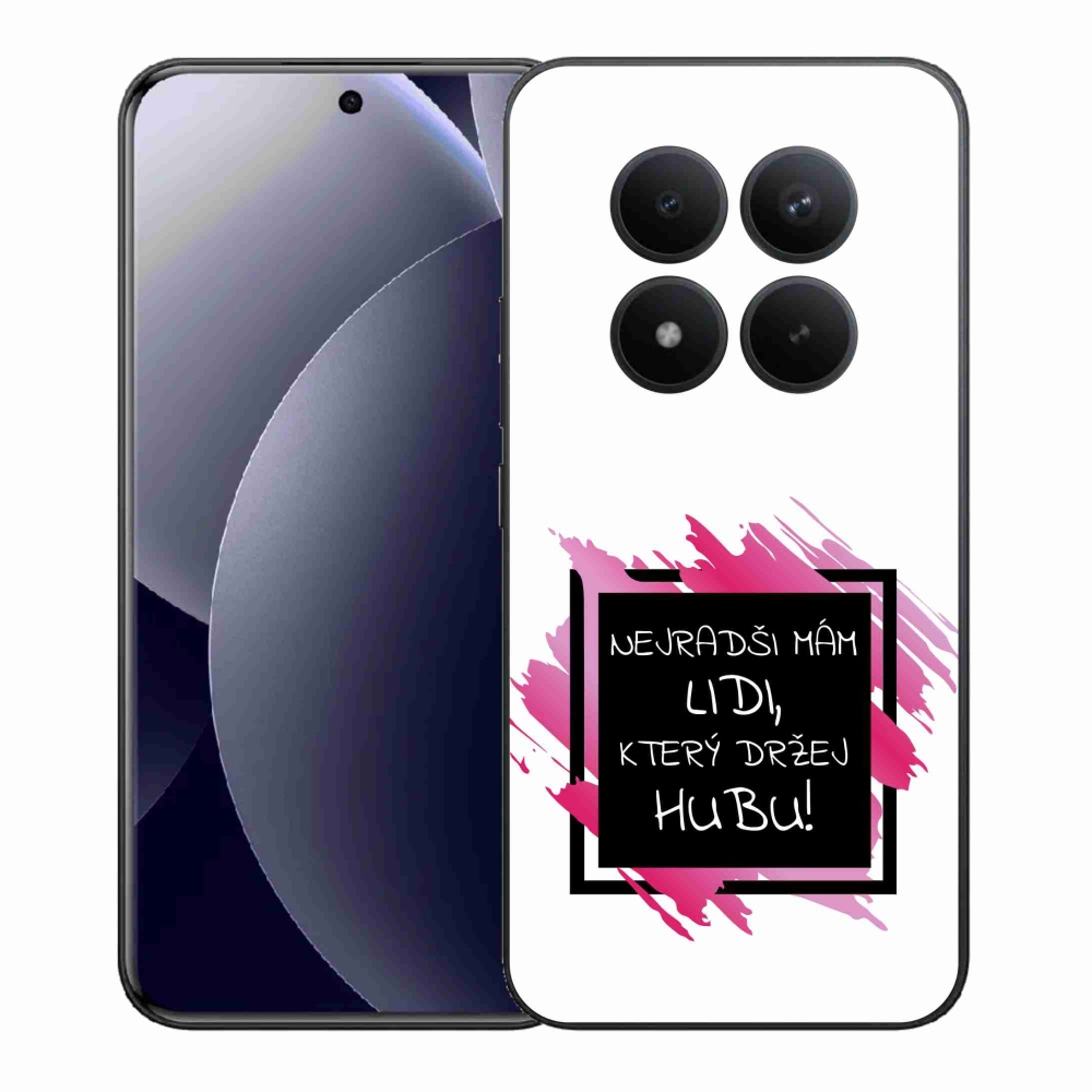 Gélový kryt mmCase na Xiaomi Redmi Note 15 Pro+ 5G/Xiaomi Poco M8 Pro 5G - vtipný text 7 čiernobiele pozadie