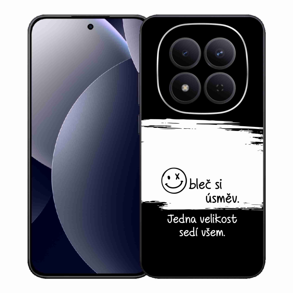 Gélový kryt mmCase na Xiaomi Redmi Note 15 Pro 5G - vtipný text 8 bieločierne pozadie