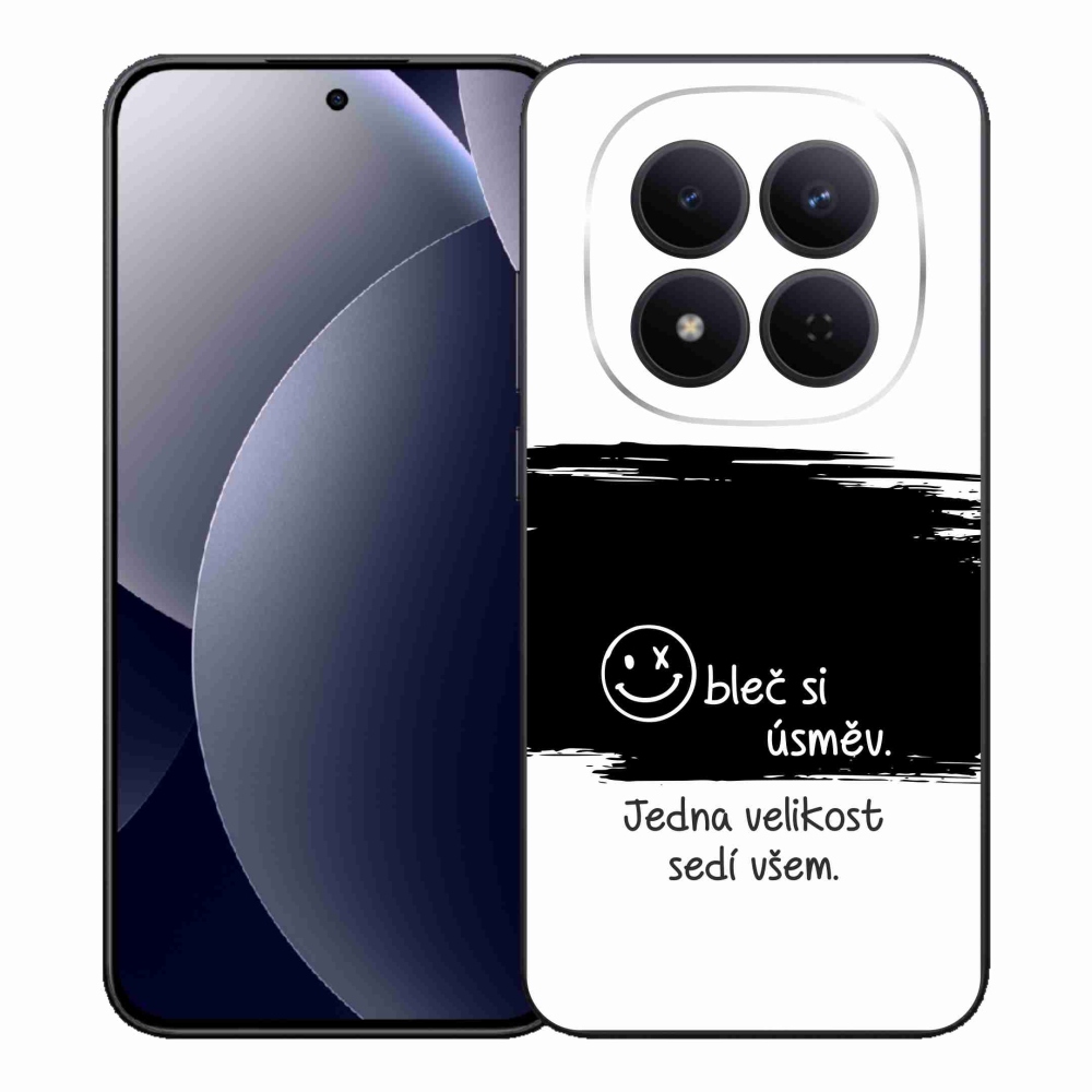 Gélový kryt mmCase na Xiaomi Redmi Note 15 Pro 5G - vtipný text 8 čiernobiele pozadie