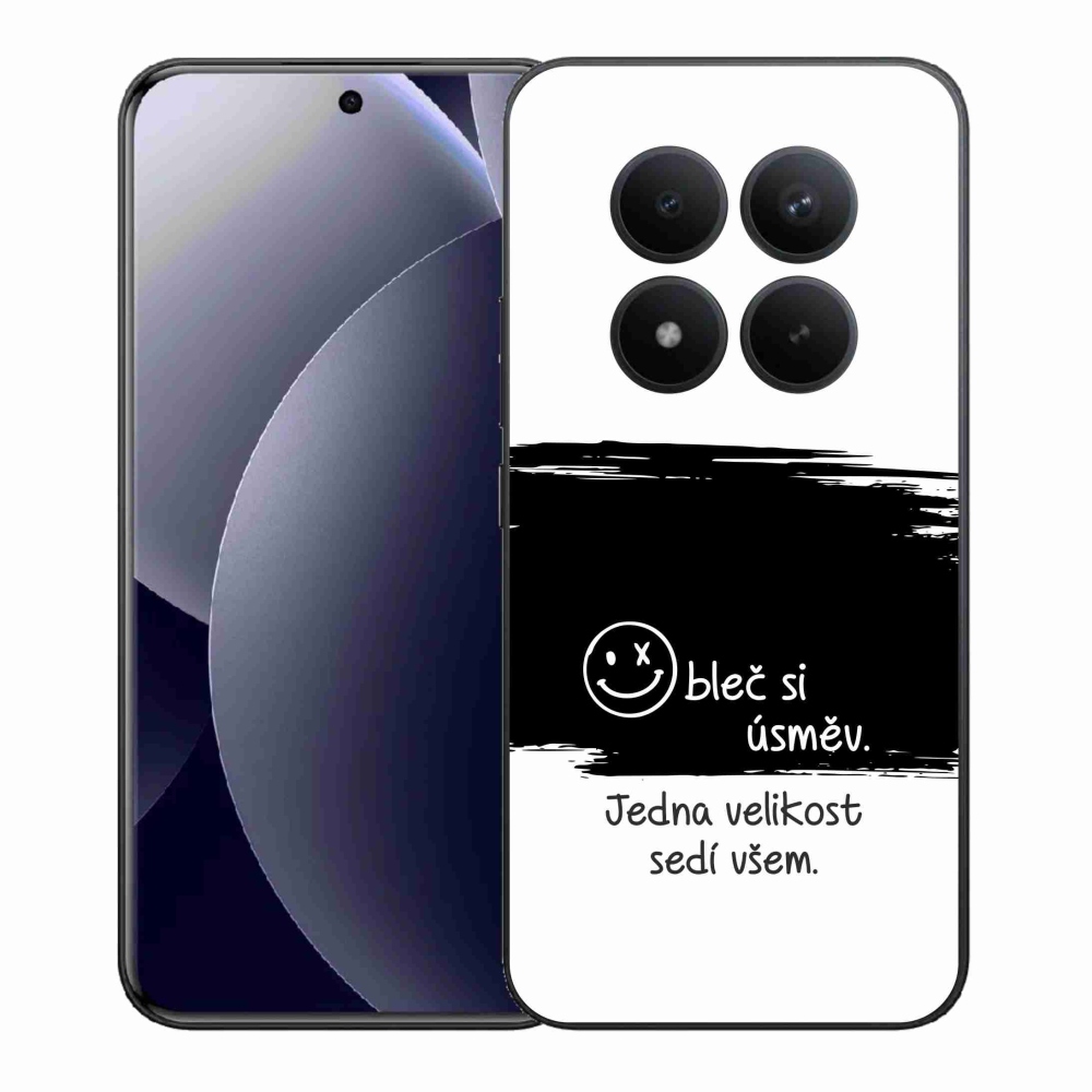 Gélový kryt mmCase na Xiaomi Redmi Note 15 Pro+ 5G/Xiaomi Poco M8 Pro 5G - vtipný text 8 čiernobiele pozadie