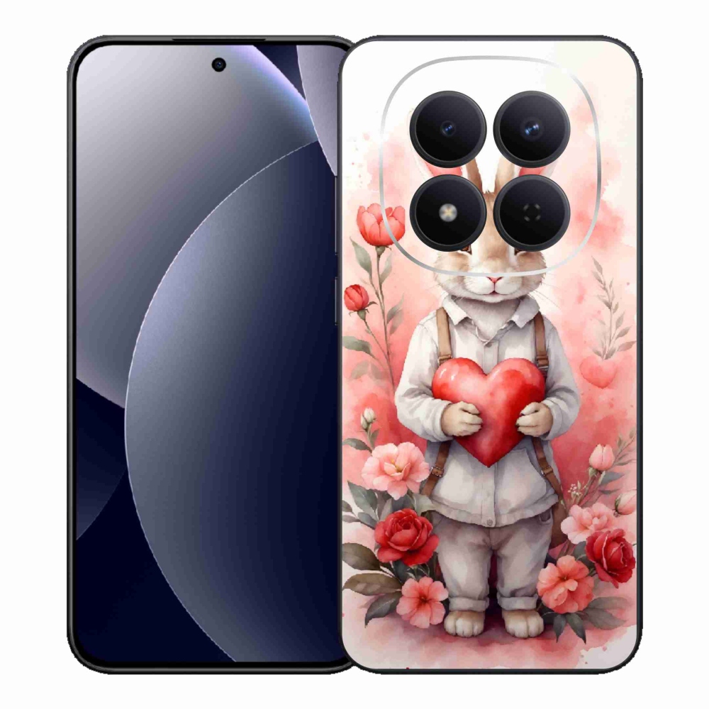 Gélový kryt mmCase na Xiaomi Redmi Note 15 Pro 5G - zajac so srdiečkom