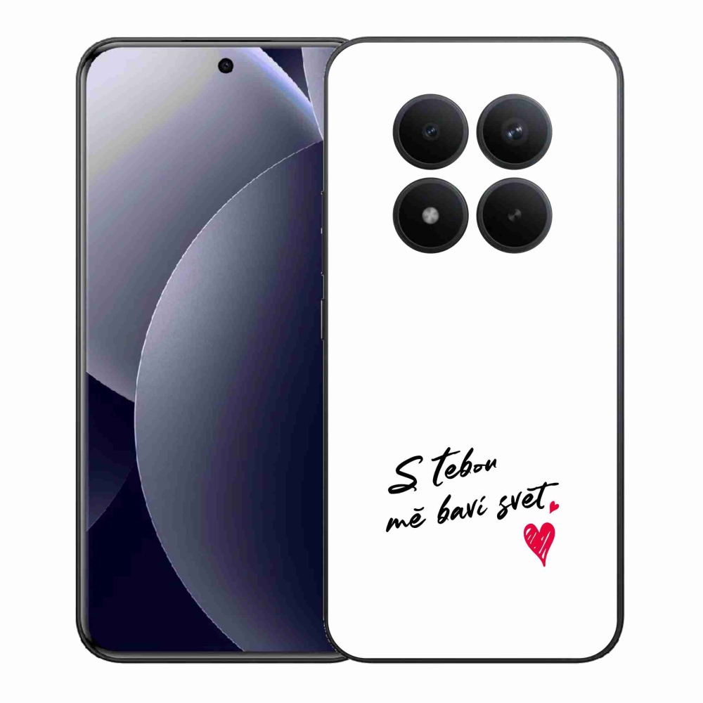 Gélový kryt mmCase na Xiaomi Redmi Note 15 Pro+ 5G/Xiaomi Poco M8 Pro 5G - zamilovaný text 1 biele pozadie