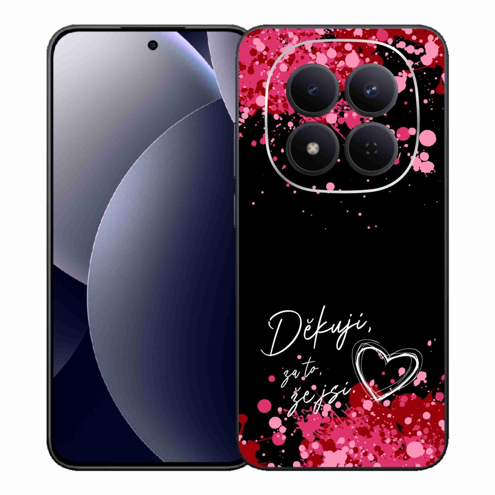 Gélový kryt mmCase na Xiaomi Redmi Note 15 Pro 5G - zamilovaný text 2 čierne pozadie
