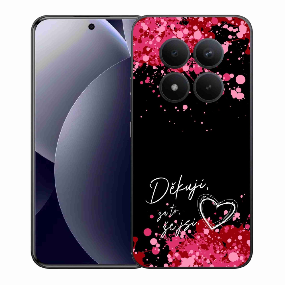 Gélový kryt mmCase na Xiaomi Redmi Note 15 Pro+ 5G/Xiaomi Poco M8 Pro 5G - zamilovaný text 2 čierne pozadie
