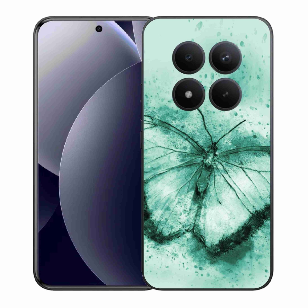 Gélový kryt mmCase na Xiaomi Redmi Note 15 Pro+ 5G/Xiaomi Poco M8 Pro 5G - zelený motýľ