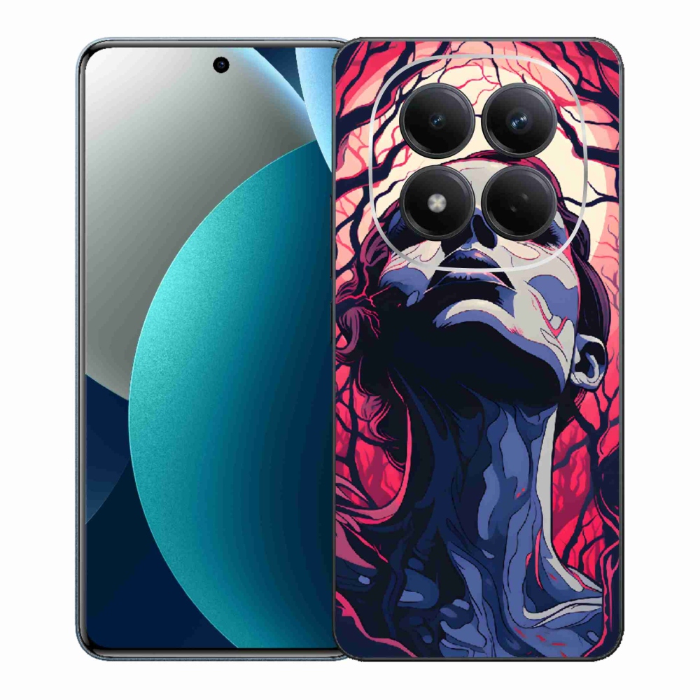 Gélový kryt mmCase na Xiaomi Redmi Note 15 Pro - abstraktná tvár