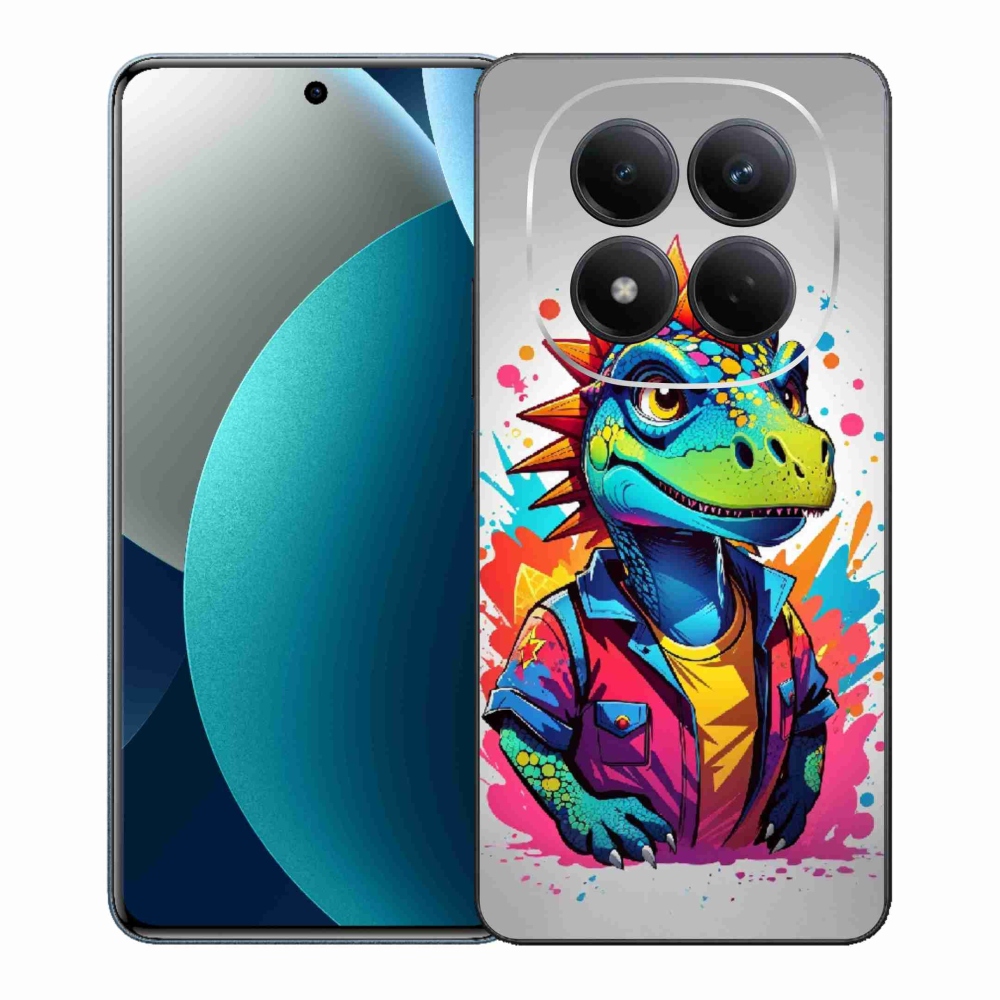 Gélový kryt mmCase na Xiaomi Redmi Note 15 Pro - farebný dinosaurus