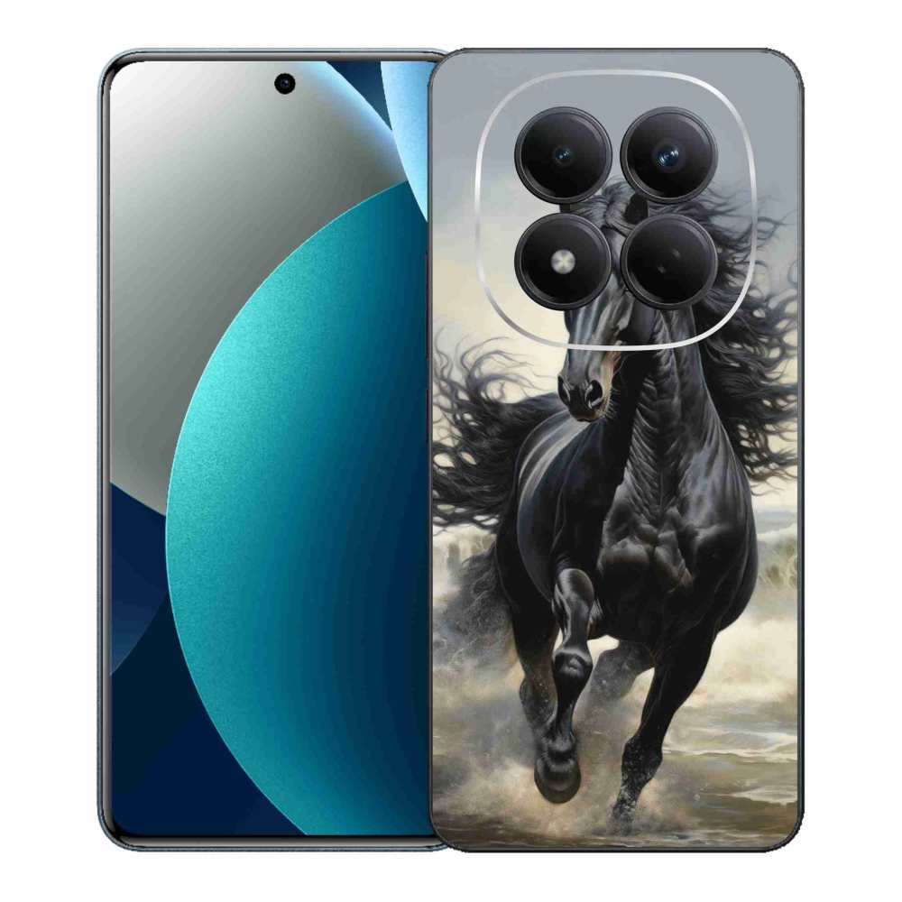 Gélový kryt mmCase na Xiaomi Redmi Note 15 Pro - bežiaci čierny kôň