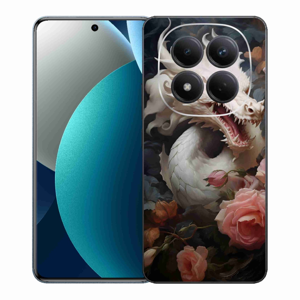 Gélový kryt mmCase na Xiaomi Redmi Note 15 Pro - biely drak