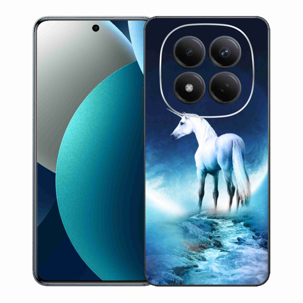Gélový kryt mmCase na Xiaomi Redmi Note 15 Pro - biely jednorožec