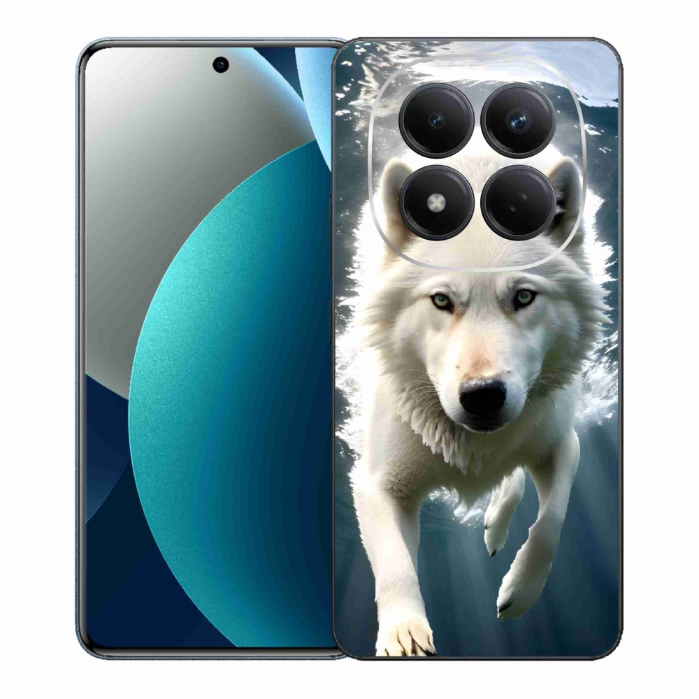Gélový kryt mmCase na Xiaomi Redmi Note 15 Pro - biely vlk
