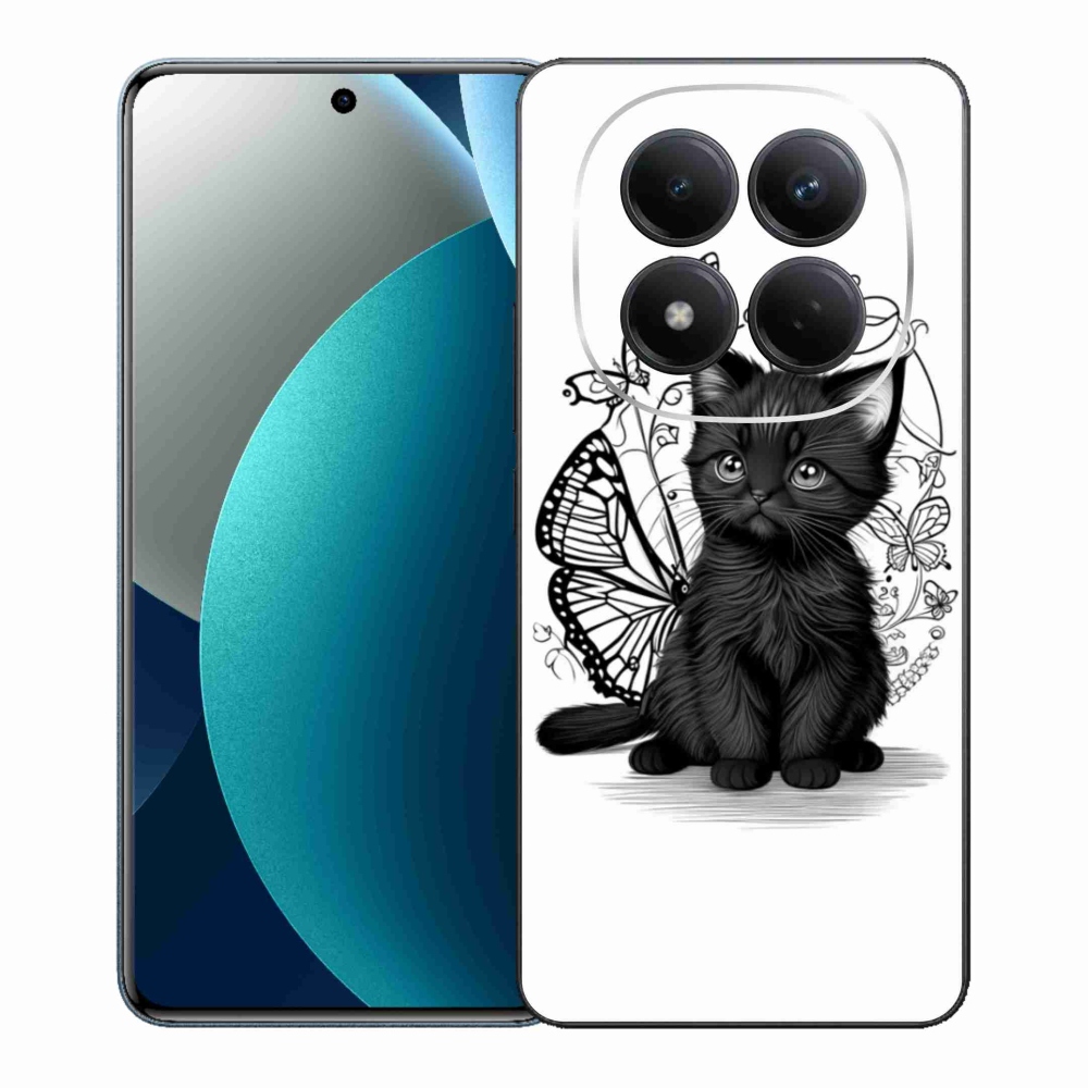 Gélový kryt mmCase na Xiaomi Redmi Note 15 Pro - čierne mačiatko