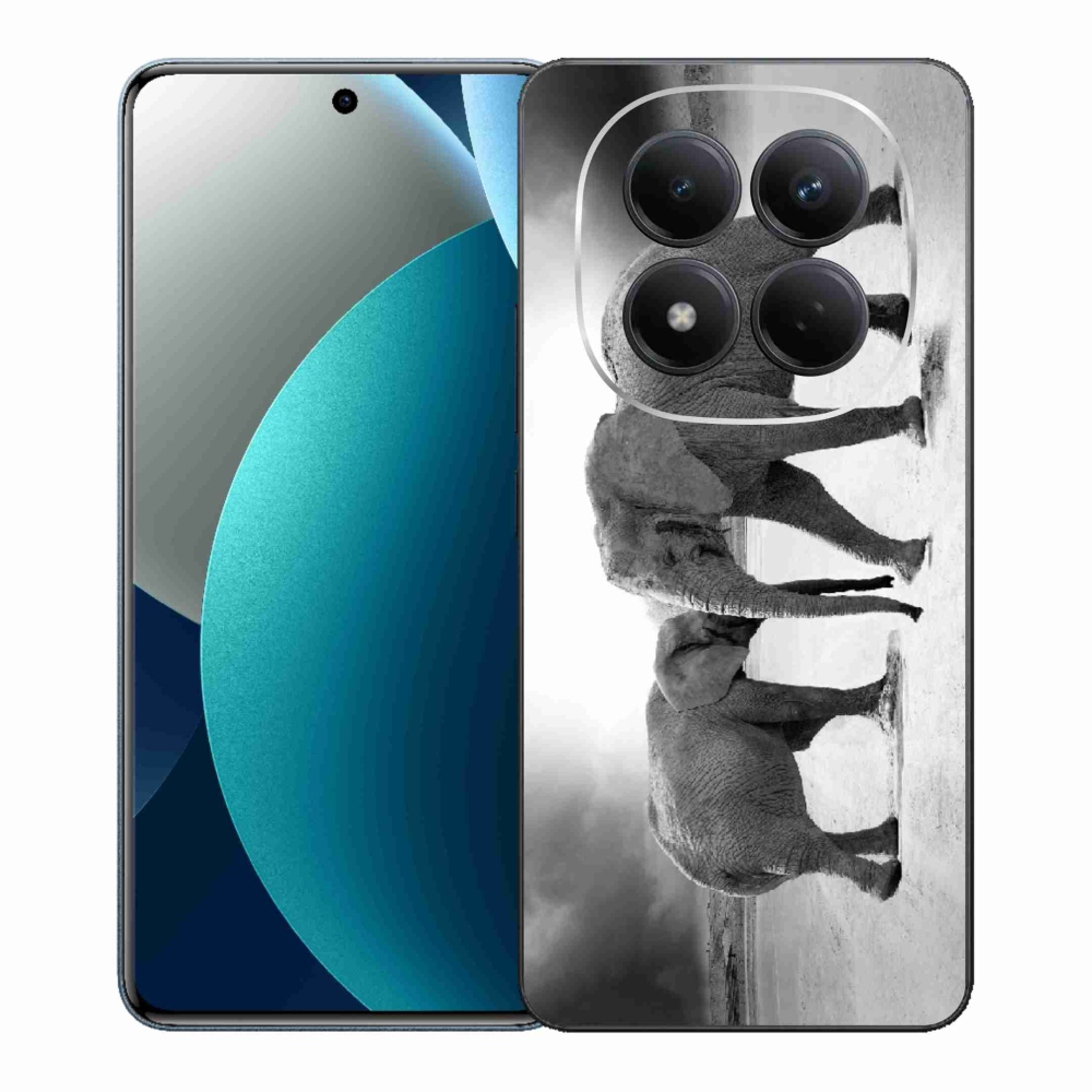Gélový kryt mmCase na Xiaomi Redmi Note 15 Pro - čiernobieli slony