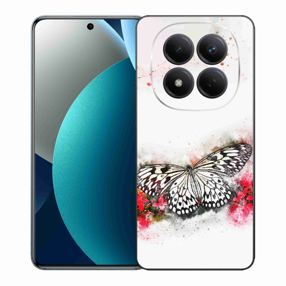 Gélový kryt mmCase na Xiaomi Redmi Note 15 Pro - čiernobiely motýľ