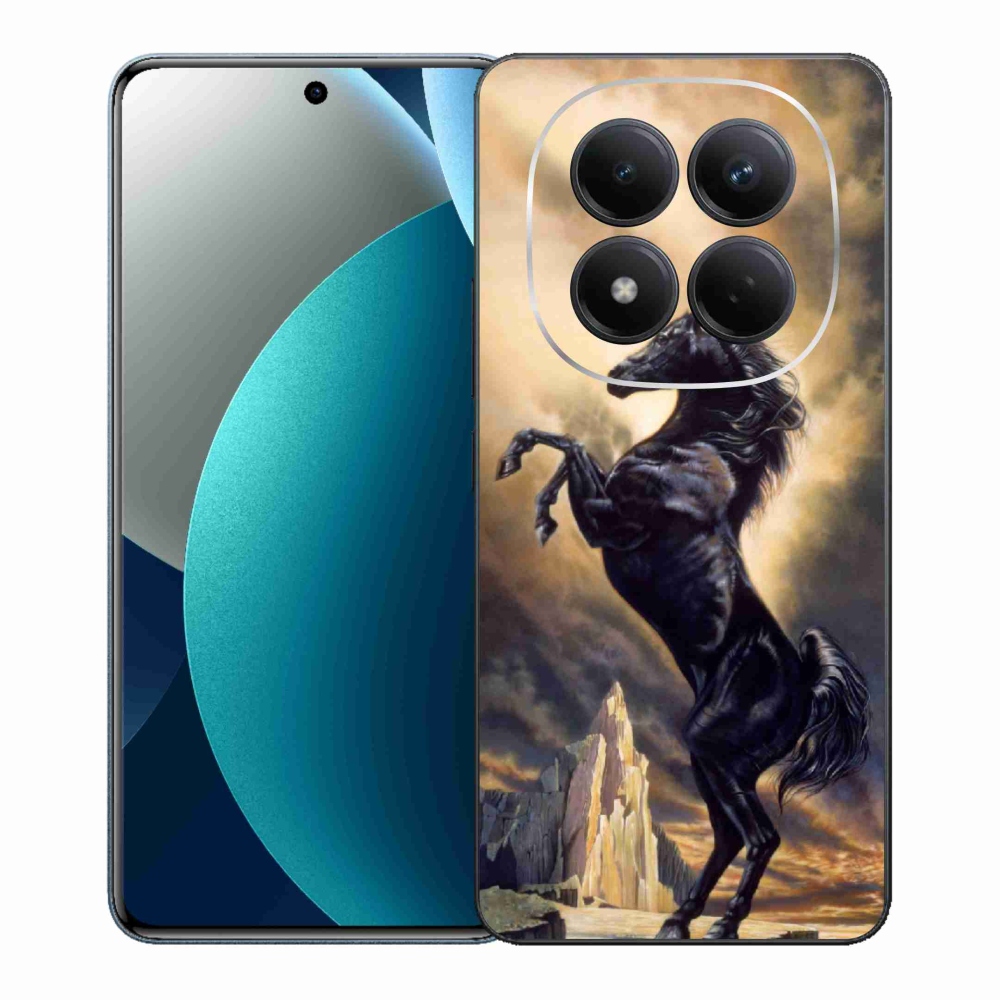 Gélový kryt mmCase na Xiaomi Redmi Note 15 Pro - čierny kreslený kôň