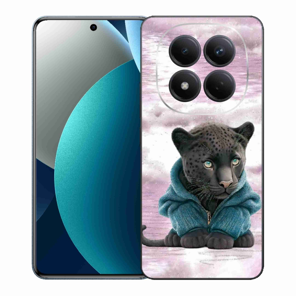 Gélový kryt mmCase na Xiaomi Redmi Note 15 Pro - čierny panter vo svetri