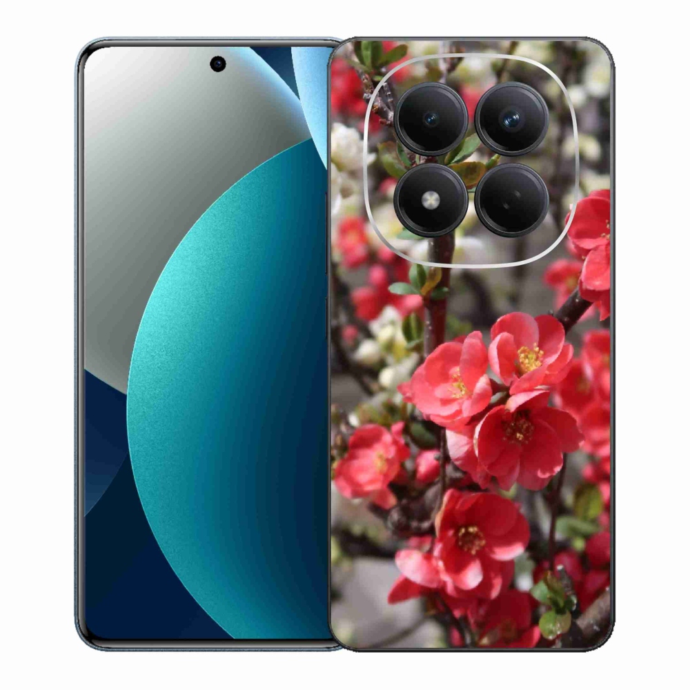 Gélový kryt mmCase na Xiaomi Redmi Note 15 Pro - červené kvety