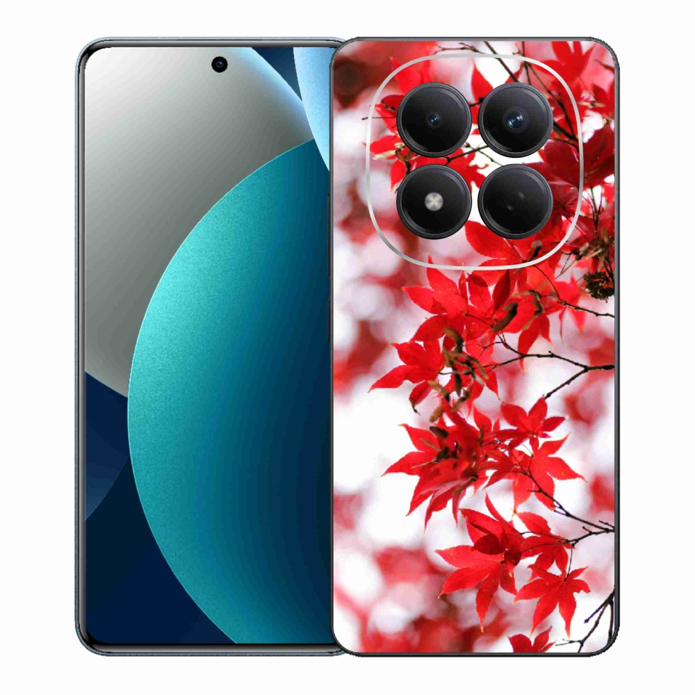 Gélový kryt mmCase na Xiaomi Redmi Note 15 Pro - červené listy