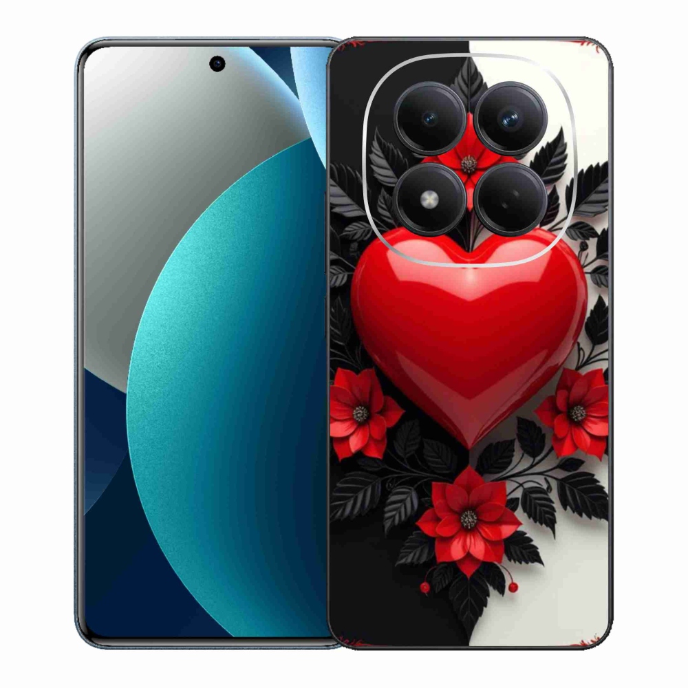 Gélový kryt mmCase na Xiaomi Redmi Note 15 Pro - červené srdce