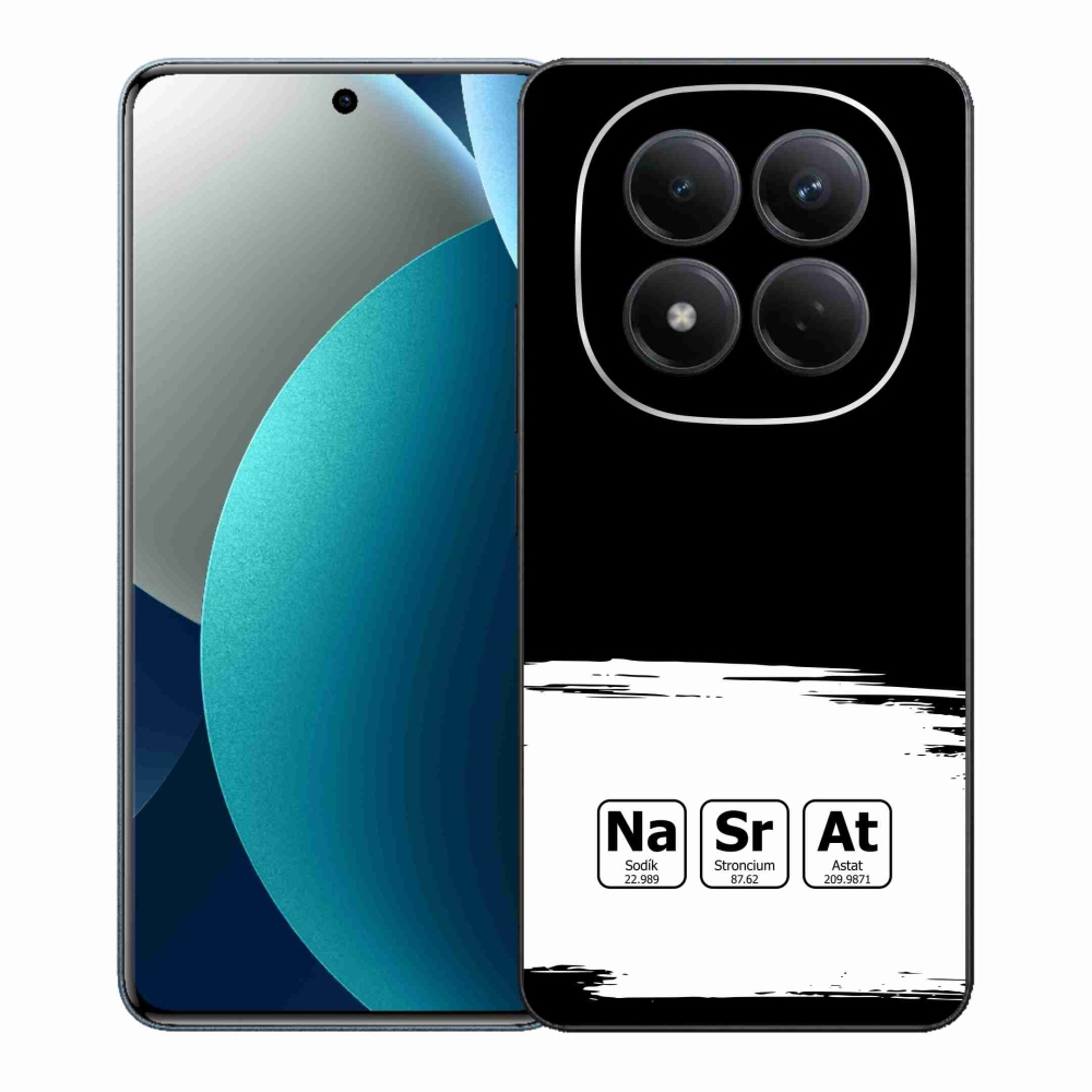 Gélový kryt mmCase na Xiaomi Redmi Note 15 Pro - chemické prvky bieločierne pozadie