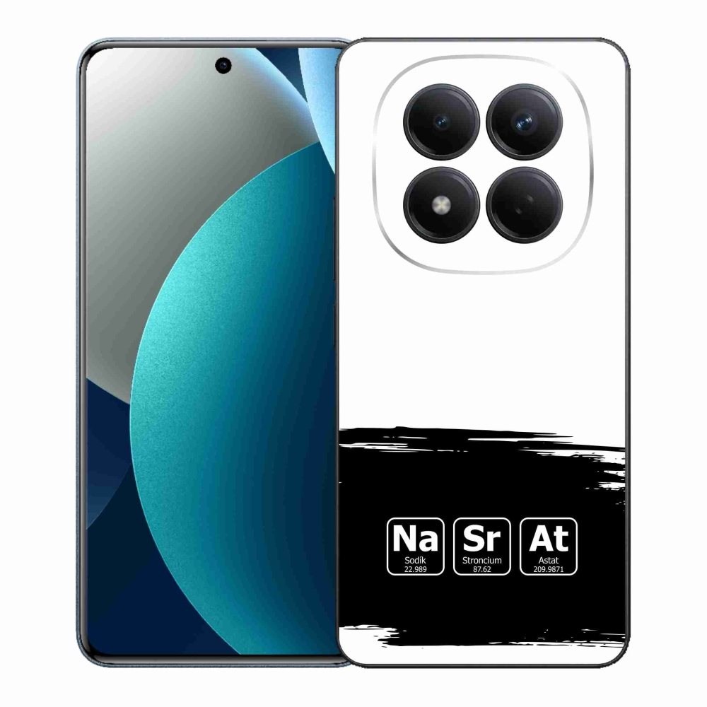 Gélový kryt mmCase na Xiaomi Redmi Note 15 Pro - chemické prvky čiernobiele pozadie
