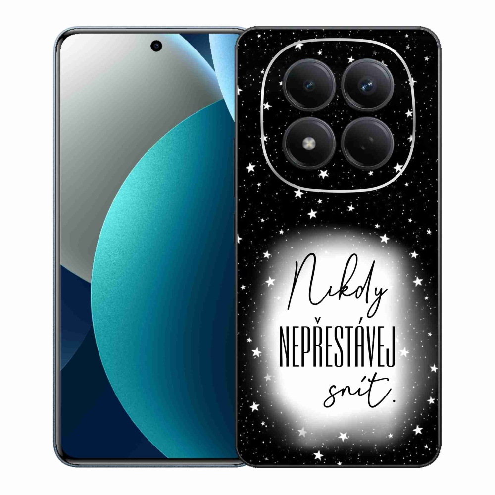 Gélový kryt mmCase na Xiaomi Redmi Note 15 Pro - citát 1 bieločierne pozadie