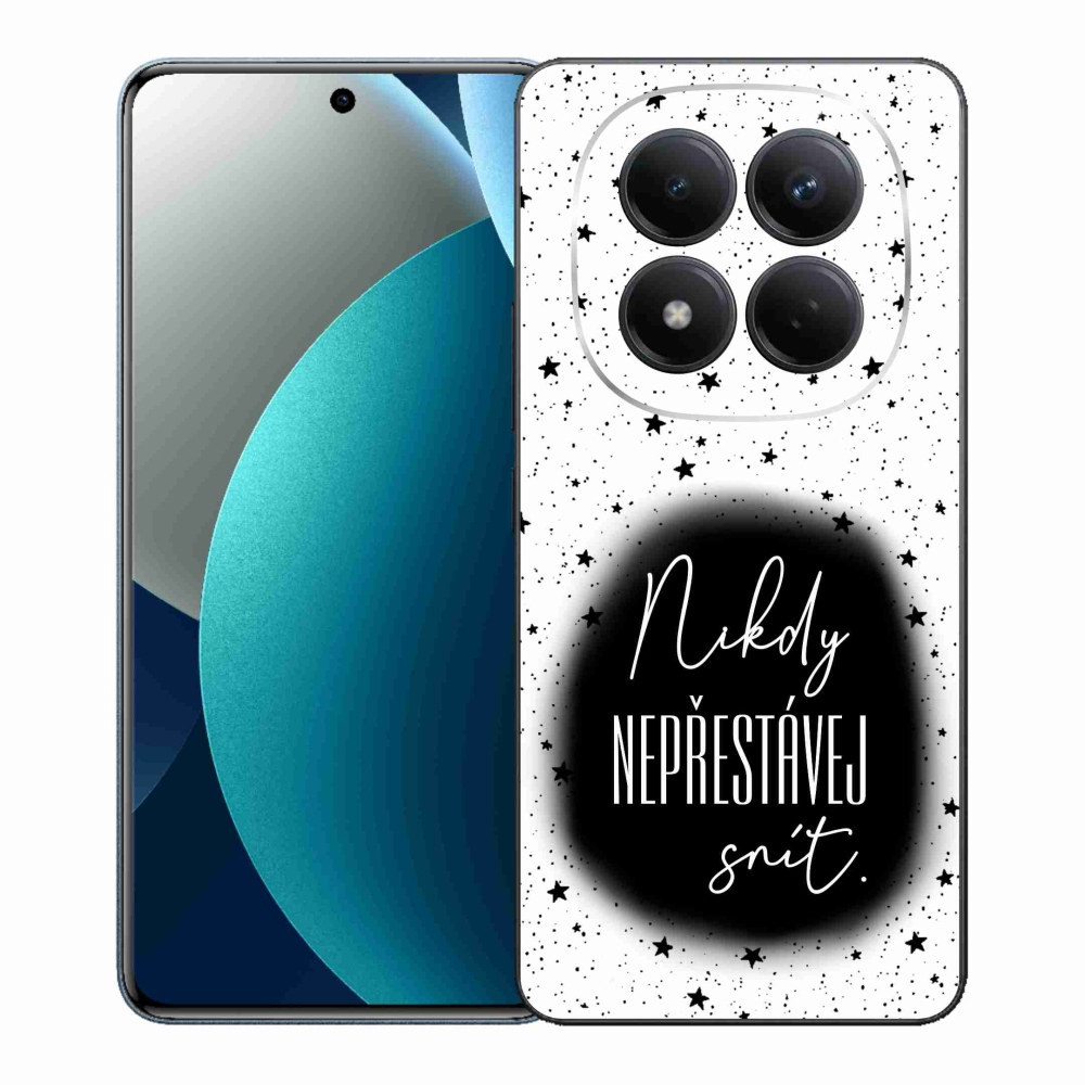 Gélový kryt mmCase na Xiaomi Redmi Note 15 Pro - citát 1 čiernobiele pozadie