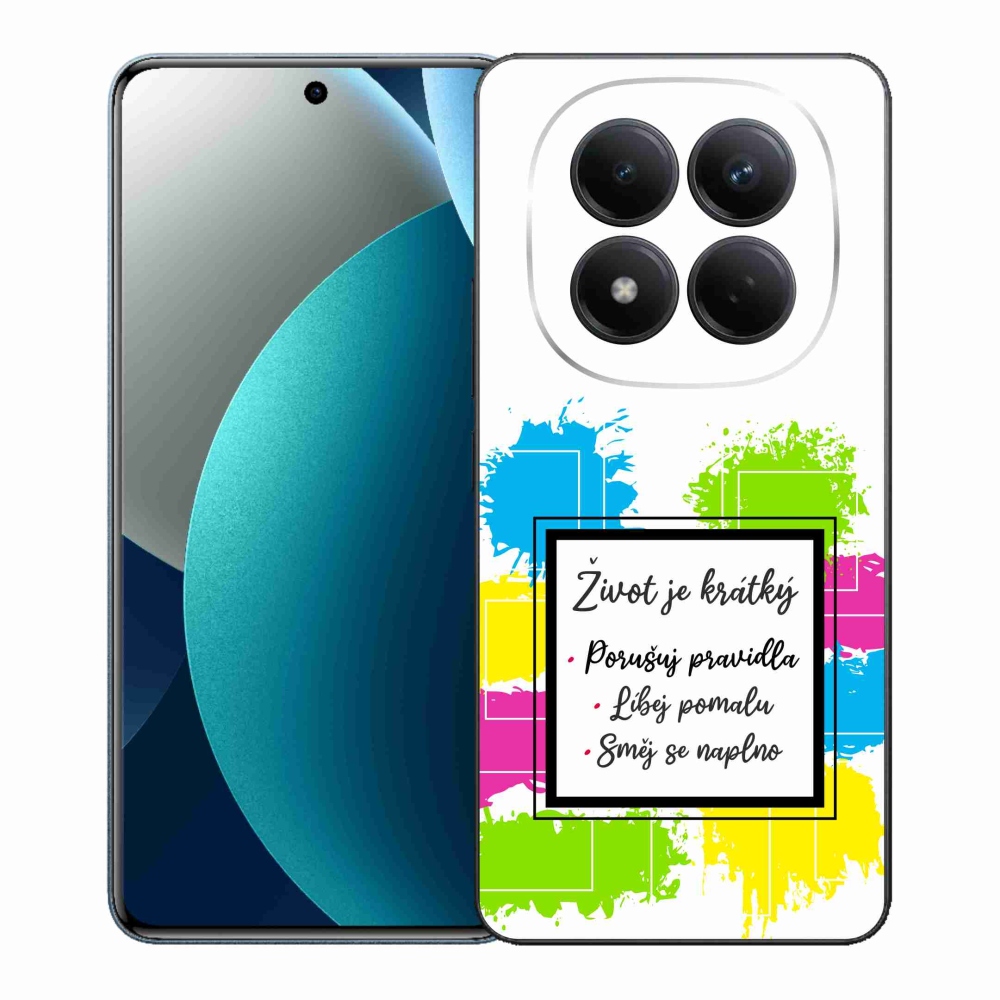 Gélový kryt mmCase na Xiaomi Redmi Note 15 Pro - citát 5 biele pozadie