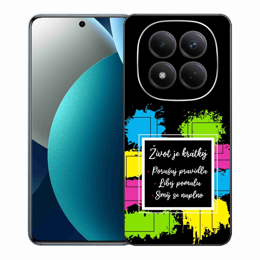 Gélový kryt mmCase na Xiaomi Redmi Note 15 Pro - citát 5 čierne pozadie