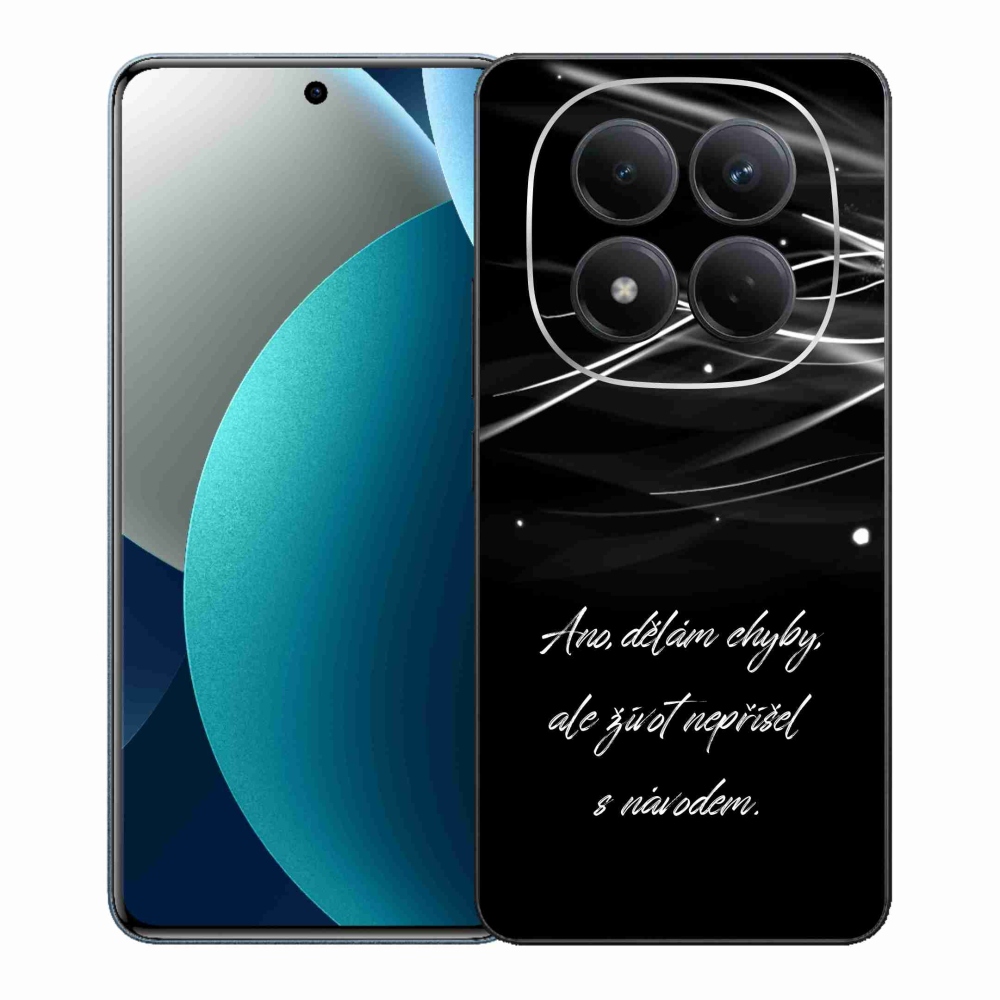 Gélový kryt mmCase na Xiaomi Redmi Note 15 Pro - citát čierne pozadie