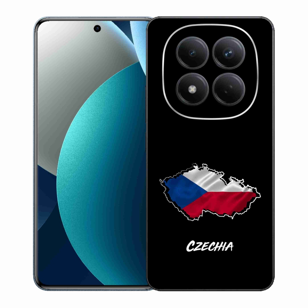 Gélový kryt mmCase na Xiaomi Redmi Note 15 Pro - Czechia čierne pozadie
