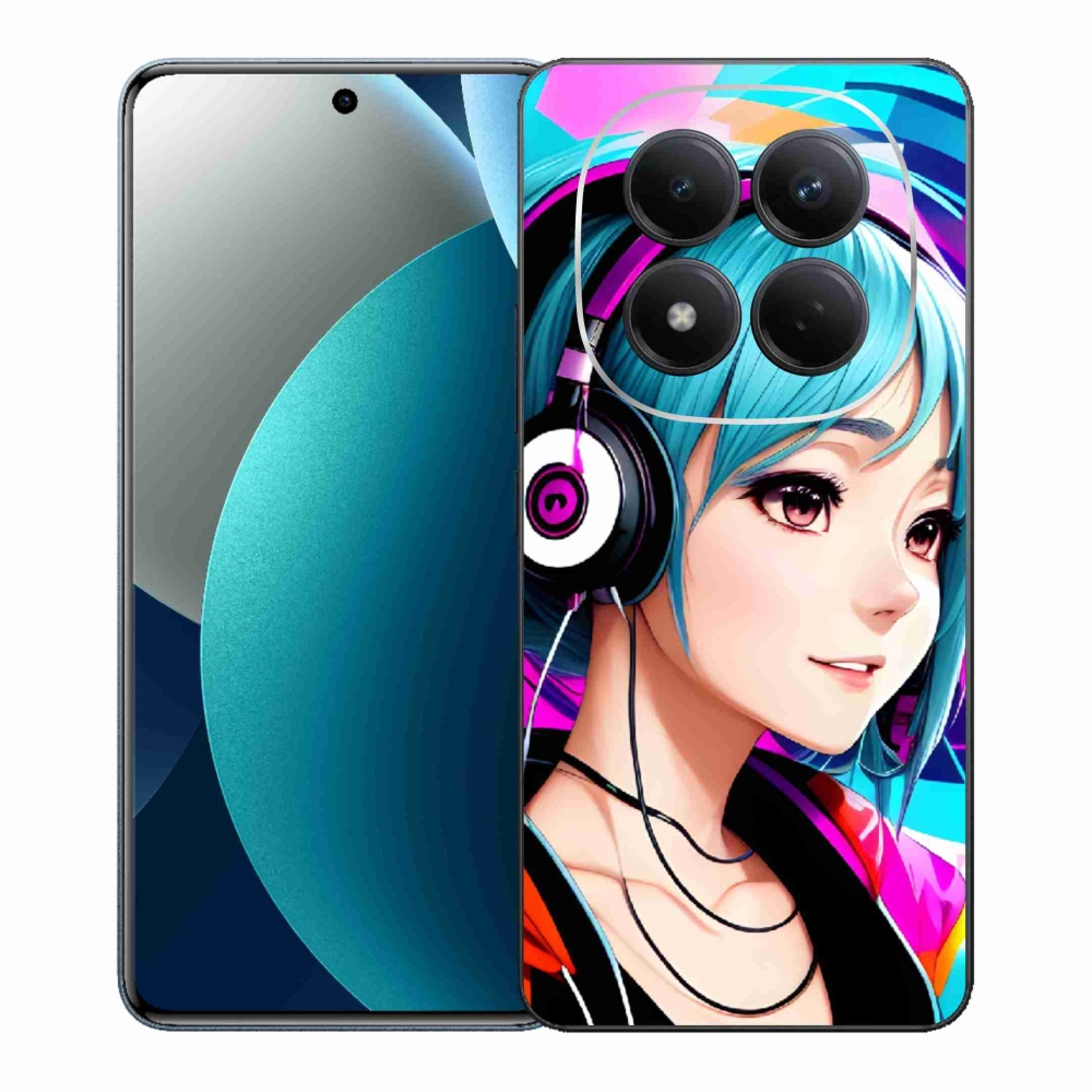 Gélový kryt mmCase na Xiaomi Redmi Note 15 Pro - dievča so slúchadlami