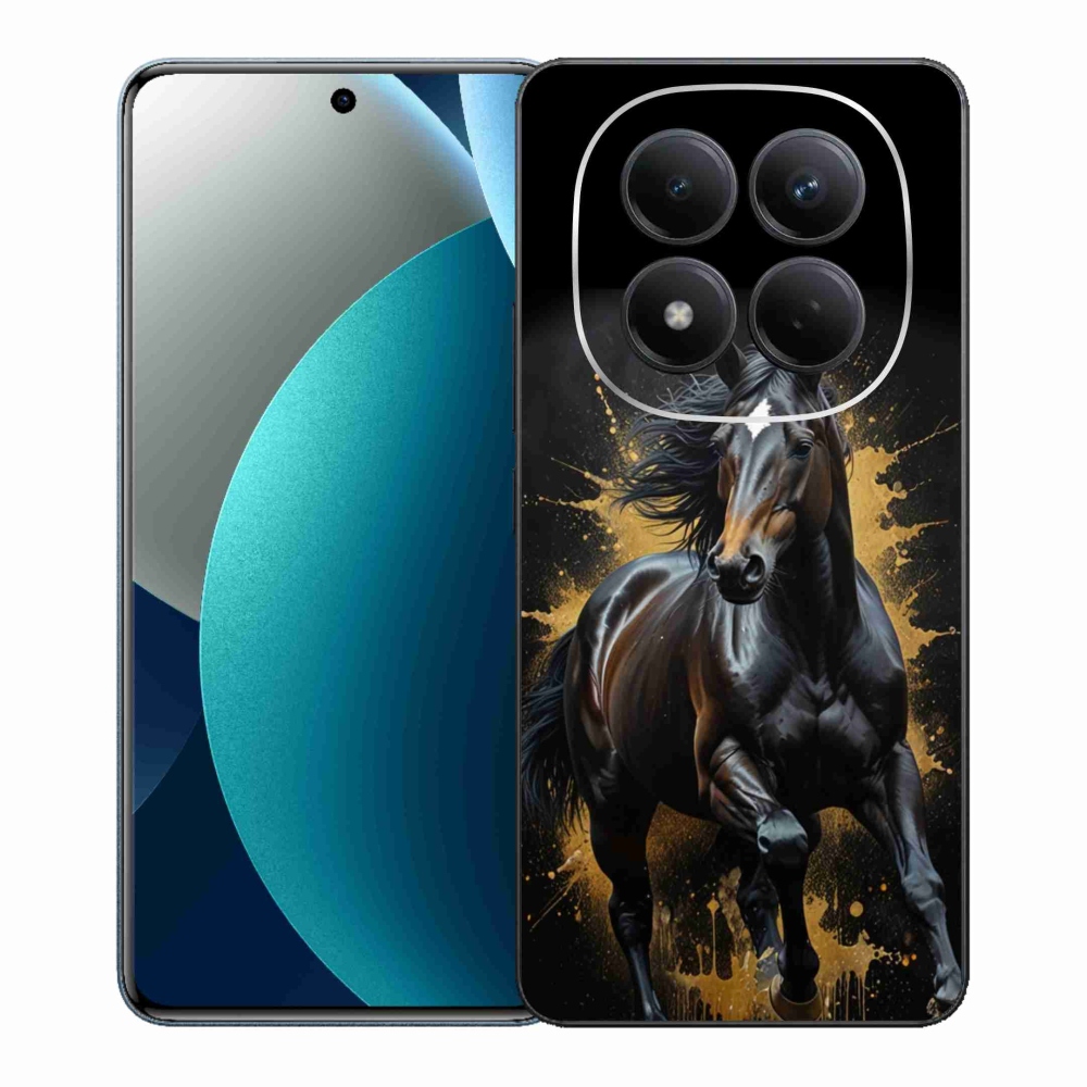 Gélový kryt mmCase na Xiaomi Redmi Note 15 Pro - elegantný čierny žrebec