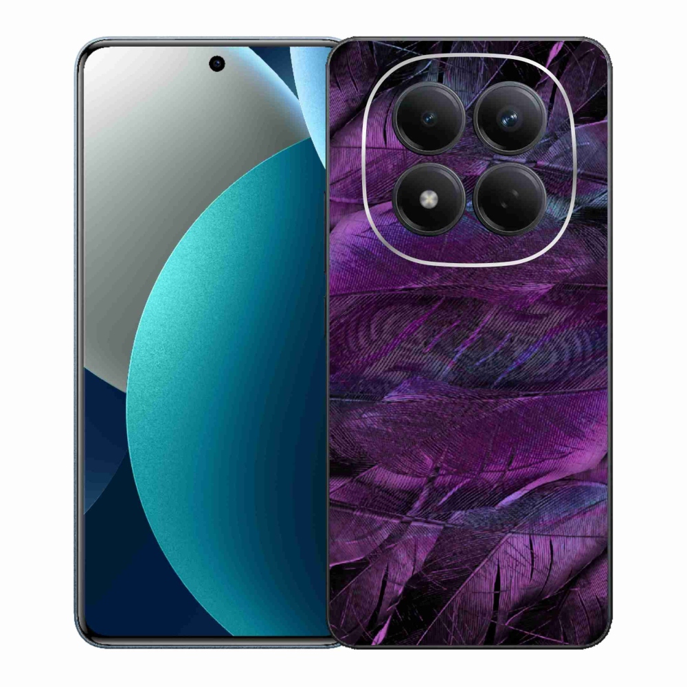 Gélový kryt mmCase na Xiaomi Redmi Note 15 Pro - fialové pierka