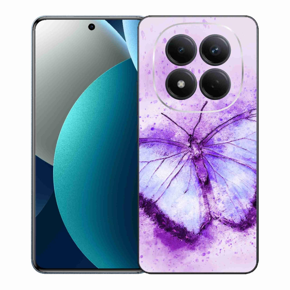 Gélový kryt mmCase na Xiaomi Redmi Note 15 Pro - fialový motýľ