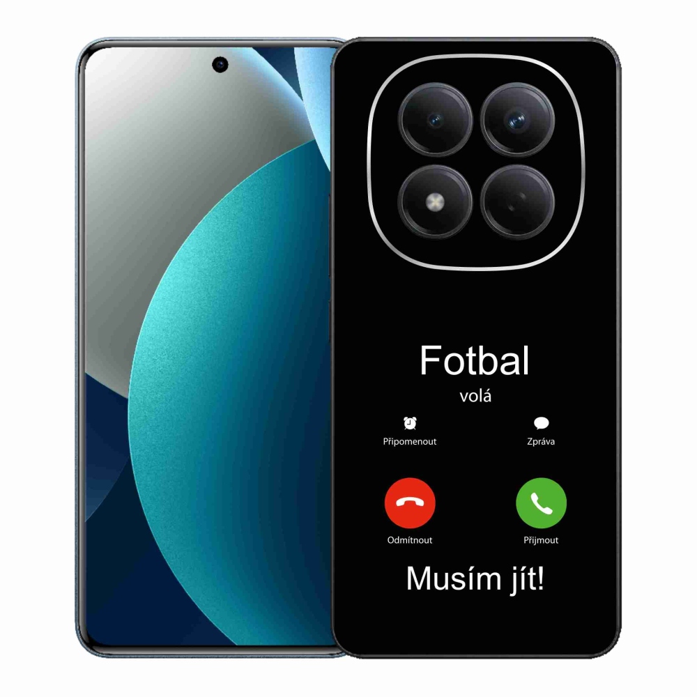 Gélový kryt mmCase na Xiaomi Redmi Note 15 Pro - futbal volá čierne pozadie