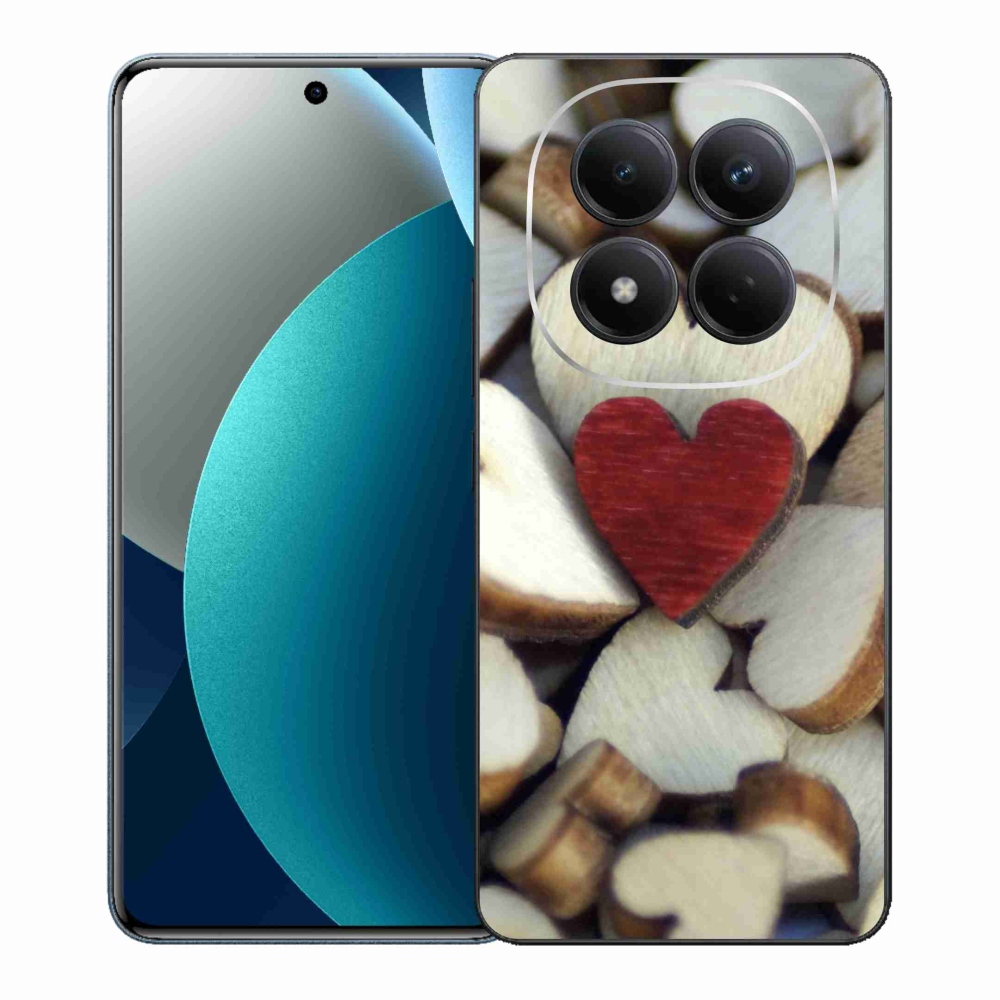 Gélový kryt mmCase na Xiaomi Redmi Note 15 Pro - gravírované červené srdce